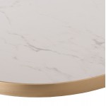 ΕΠΙΦΑΝΕΙΑ ΤΡΑΠΕΖΙΟΥ SINTERED STONE HM6653 12 ΜΕ ΠΛΑΙΣΙΟ ALU ΧΡΥΣΟ Φ70εκ c559188
