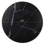 ΕΠΙΦΑΝΕΙΑ ΤΡΑΠΕΖΙΟΥ SINTERED STONE HM6653 03 ΜΕ ΠΛΑΙΣΙΟ ALU ΜΑΥΡΟ Φ70εκ c559189
