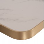ΕΠΙΦΑΝΕΙΑ ΤΡΑΠΕΖΙΟΥ SINTERED STONE ΤΕΤΡΑΓΩΝΗ HM6655 12 ΠΛΑΙΣΙΟ ALU ΧΡΥΣΟ 80x80εκ c559191