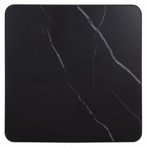 ΕΠΙΦΑΝΕΙΑ ΤΡΑΠΕΖΙΟΥ SINTERED STONE ΤΕΤΡΑΓΩΝΗ HM6655 03 ΠΛΑΙΣΙΟ ALU ΜΑΥΡΟ 80x80εκ c559192
