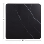 ΕΠΙΦΑΝΕΙΑ ΤΡΑΠΕΖΙΟΥ SINTERED STONE ΤΕΤΡΑΓΩΝΗ HM6655 03 ΠΛΑΙΣΙΟ ALU ΜΑΥΡΟ 80x80εκ c559192