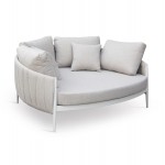 DAYBED 2ΘΕΣΙΟ MAVERICK HM6216 02 ΑΛΟΥΜΙΝΙΟ ΚΡΕΜ-ΜΠΕΖ OLEFIN STRAPS 164x144x70Υ c559337