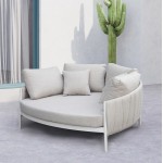 DAYBED 2ΘΕΣΙΟ MAVERICK HM6216 02 ΑΛΟΥΜΙΝΙΟ ΚΡΕΜ-ΜΠΕΖ OLEFIN STRAPS 164x144x70Υ c559337
