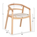 ΠΟΛΥΘΡΟΝΑ ΤΡΑΠΕΖΑΡΙΑΣ EFFY HM18393 01 ΦΡΑΞΙΝΟΣ ΣΕ OAK-ΚΑΘΙΣΜΑ ΕΚΡΟΥ PU 60x58x71Υεκ c559344