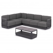 ΣΕΤ ΣΑΛΟΝΙ ΓΩΝΙΑ 3ΤΜΧ ELYSIA HM6187 01 ΣΚΟΥΡΟ ΓΚΡΙ ΑΛΟΥΜΙΝΙΟ-ΣΧΟΙΝΙ-P E ΥΦΑΣΜΑ c559477
