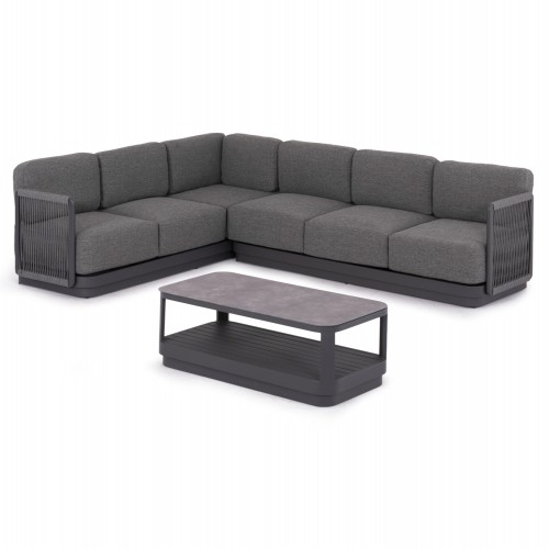 ΣΕΤ ΣΑΛΟΝΙ ΓΩΝΙΑ 3ΤΜΧ ELYSIA HM6187 01 ΣΚΟΥΡΟ ΓΚΡΙ ΑΛΟΥΜΙΝΙΟ-ΣΧΟΙΝΙ-P E ΥΦΑΣΜΑ c559477