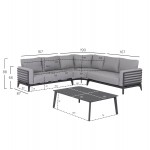 ΣΕΤ ΣΑΛΟΝΙ ΕΞ ΧΩΡΟΥ 4ΤΜΧ ORION CORNER HM6191 01 ΣΚΟΥΡΟ ΓΚΡΙ ΑΛΟΥΜΙΝΙΟ OLEFIN c559481