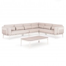 ΣΕΤ ΣΑΛΟΝΙ ΕΞ ΧΩΡΟΥ 4ΤΜΧ PEGASUS HM6199 02 ΚΡΕΜ ΑΛΟΥΜ -ΜΠΕΖ ΣΧΟΙΝΙ ΥΦΑΣΜΑ OLEFIN c559483