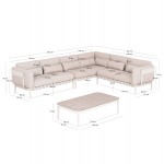 ΣΕΤ ΣΑΛΟΝΙ ΕΞ ΧΩΡΟΥ 4ΤΜΧ PEGASUS HM6199 02 ΚΡΕΜ ΑΛΟΥΜ -ΜΠΕΖ ΣΧΟΙΝΙ ΥΦΑΣΜΑ OLEFIN c559483