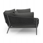DAYBED 2ΘΕΣΙΟ ΣΕΙΡΑ CAMELLIA HM6217 01 ΣΚΟΥΡΟ ΓΚΡΙ ΑΛΟΥΜΙΝΙΟ-P E ΣΧΟΙΝΙ-OLEFIN 164x144x70Υεκ c559484