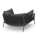 DAYBED 2ΘΕΣΙΟ ΣΕΙΡΑ CAMELLIA HM6217 01 ΣΚΟΥΡΟ ΓΚΡΙ ΑΛΟΥΜΙΝΙΟ-P E ΣΧΟΙΝΙ-OLEFIN 164x144x70Υεκ c559484