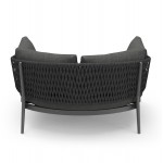 DAYBED 2ΘΕΣΙΟ ΣΕΙΡΑ CAMELLIA HM6217 01 ΣΚΟΥΡΟ ΓΚΡΙ ΑΛΟΥΜΙΝΙΟ-P E ΣΧΟΙΝΙ-OLEFIN 164x144x70Υεκ c559484