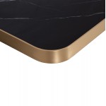 ΕΠΙΦΑΝΕΙΑ ΤΡΑΠΕΖΙΟΥ SINTERED STONE ΤΕΤΡΑΓΩΝΗ HM6654 13 ΠΛΑΙΣΙΟ ALU ΧΡΥΣΟ 70x70εκ c559496