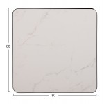 ΕΠΙΦΑΝΕΙΑ ΤΡΑΠΕΖΙΟΥ SINTERED STONE ΤΕΤΡΑΓΩΝΗ HM6655 02 ΠΛΑΙΣΙΟ ALU ΜΑΥΡΟ 80x80εκ c559499