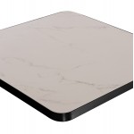 ΕΠΙΦΑΝΕΙΑ ΤΡΑΠΕΖΙΟΥ SINTERED STONE ΤΕΤΡΑΓΩΝΗ HM6655 02 ΠΛΑΙΣΙΟ ALU ΜΑΥΡΟ 80x80εκ c559499
