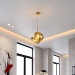 Φωτιστικό οροφής Henfa pakoworld χρυσό μέταλλο με γυαλί Φ26x26εκ c560011