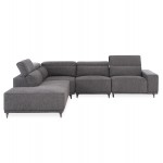 ΚΑΝΑΠΕΣ ΑΡΙΣΤΕΡΗ ΓΩΝΙΑ 5Θ ΜΕ RECLINE LUNARIS HM3316 01L ΓΚΡΙ ΥΦΑΣΜΑ 307x267x94Yεκ c560014