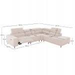 ΚΑΝΑΠΕΣ ΔΕΞΙΑ ΓΩΝΙΑ 5Θ ΜΕ RECLINE LUNARIS HM3316 02R ΕΚΡΟΥ ΥΦΑΣΜΑ 307x267x94Yεκ c560016