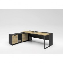 PROJECT Γραφείο Αναστρέψιμο 160x160cm Sonoma Γκρι c56012