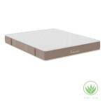 Κρεβάτι με στρώμα Mago-Nemesis pakoworld ύφασμα εκρου 150x200εκ c560379