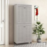 Παπουτσοθήκη-ντουλάπα MANTAM pakoworld 24 ζεύγων χρώμα λευκό γκρι 78x40x170 5εκ c560607