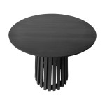 Τραπέζι Kenda I pakoworld mindi ξύλο μαύρο Φ80x75εκ c560608