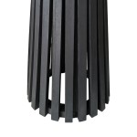Τραπέζι Kenda I pakoworld mindi ξύλο μαύρο Φ80x75εκ c560608
