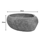 Επικαθήμενος νιπτήρας Lavello pakoworld γκρι πέτρινος 35x35x25εκ c560751