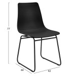 ΚΑΡΕΚΛΑ ΤΡΑΠΕΖΑΡΙΑΣ HYGGE HM18484 02 ΠΟΛΥΠΡΟΠΥΛΕΝΙΟ ΜΕΤΑΛΛΟ ΣΕ ΜΑΥΡΟ 42x44x77Υεκ c560754
