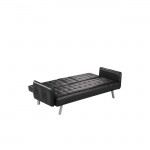 WELLS Καναπές Κρεβάτι PU Μαύρο c56077