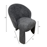 ΚΑΡΕΚΛΑ ΤΡΑΠΕΖΑΡΙΑΣ BUSEL HM18474 01 ΓΚΡΙ ΥΦΑΣΜΑ 55x60x80Υεκ c561191