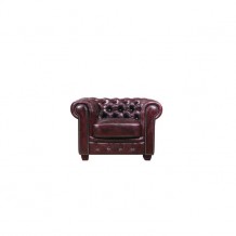 CHESTERFIELD 689 Πολυθρόνα Δέρμα Antique Red 103x92x72cm c56173