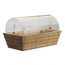 Καλάθι Rattan με καπάκι Roll - Top για κρουασάν, ψωμί, 50x29.5cm c56256 Καλάθι Rattan με καπάκι Roll - Top για κρουασάν, ψωμί, 50x29.5cm c56256