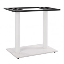 Βάση μεταλλική διπλή λευκή ματ με ρεγουλατόρους c56679