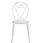Καρέκλα μεταλλική AMORE λευκή c56701