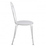 Καρέκλα μεταλλική AMORE λευκή c56701