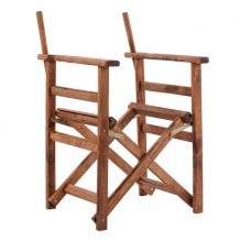 Πολυθρόνα σκηνοθέτη σκελετός καρυδί εμποτισμός ΛΗΜΝΟΣ c57005