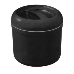 Παγοδιατηρητής μαύρος πλαστικός, άθραυστος, βιδωτό καπάκι 10Lt, με σχάρα 23x32cm c57266