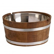 Ξύλινο βαρέλι με εσωτερικό INOX Δοχείο, 40cm c57648 Ξύλινο βαρέλι με εσωτερικό INOX Δοχείο, 40cm c57648