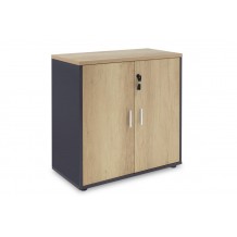 Ντουλάπι γραφείου χαμηλό επαγγελματικό Lotus χρώμα φυσικό ανθρακί 80x40x80εκ c57980