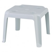 FREDDO Βοηθητικό Τραπεζάκι 44x44x38cm Πλαστικό Άσπρο Ποτηροθήκες Ομπρελοθήκη c58073 FREDDO Βοηθητικό Τραπεζάκι 44x44x38cm Πλαστικό Άσπρο Ποτηροθήκες Ομπρελοθήκη c58073