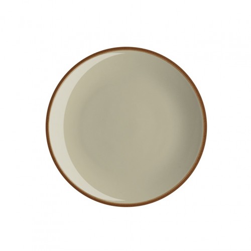 Σετ 6 πιάτα ρηχά πορσελάνης, 27cm, γκρίζο-μπέζ με ρίγα, σειρά OPERA c58259