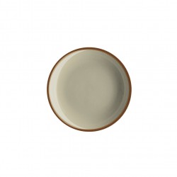 Σετ 6 πιάτα βαθιά πορσελάνης, 20cm, γκρίζο-μπεζ με ρίγα, σειρά OPERA c58289
