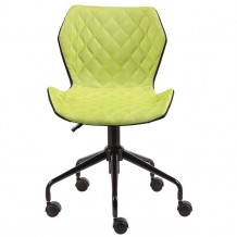 DAVID Καρέκλα γραφείου Pu Μαύρο Ύφασμα Λαχανί c58363