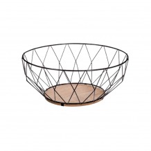 Φρουτιέρα μεταλλική μαύρη, 28cm c58826