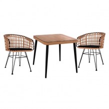 Σετ 3ΤΜΧ ALLEGRA WICKER με τραπέζι 80X80Χ78Υ μπεζ μαύρο χρώμα HM10481 c59028 Σετ 3ΤΜΧ ALLEGRA WICKER με τραπέζι 80X80Χ78Υ μπεζ μαύρο χρώμα HM10481 c59028