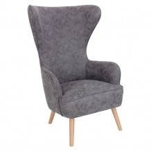 DOVELA Πολυθρόνα Ύφασμα Γκρι c59050