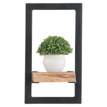 LIZARD Frame Ράφι 20x25x35cm Ακακία Φυσικό Μέταλλο Μαύρο c59080