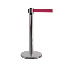 Διαχωριστικό κολωνάκι ασημί με ιμάντα κόκκινο 2 μέτρων 200x36.5x88.5cm c59105