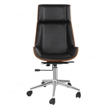 BF9850 Πολυθρόνα Διευθυντή Καρυδί Pu Μαύρο c59209